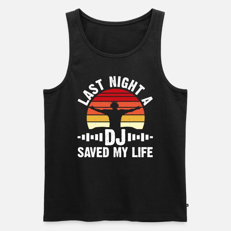 Dj - Männer Premium Bio Tank Top - Schwarz