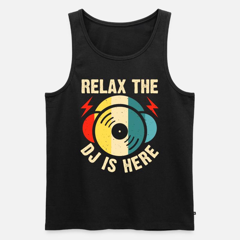Dj Djing - Männer Premium Bio Tank Top - Schwarz