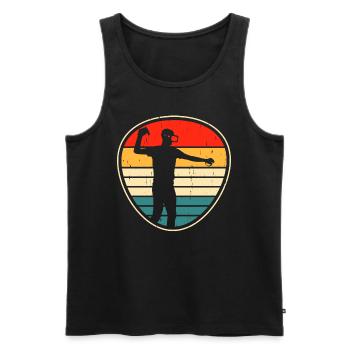 VR Virtual Reality Brille Virtuelle Realität - Männer Premium Bio Tank Top - Schwarz - Vorne - AI Model Male 178 light (178cm)