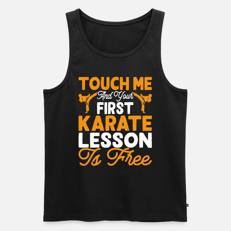 Karate - Männer Premium Bio Tank Top - Schwarz