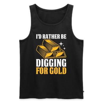 Goldwaschen Goldwäscher Goldschürfer Goldsucher - Männer Premium Bio Tank Top - Schwarz - Vorne - AI Model Male 178 light (178cm)