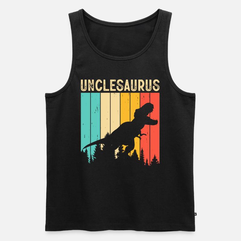 Oncle T Rex Onkelsaurus - Débardeur bio Premium Homme - noir