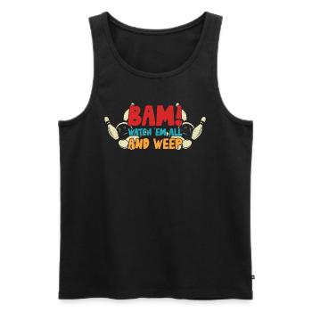 Bowling - Männer Premium Bio Tank Top - Schwarz - Vorne - Michal (187cm)