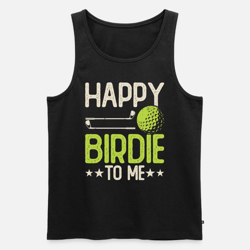 Golf Golfer - Männer Premium Bio Tank Top - Schwarz