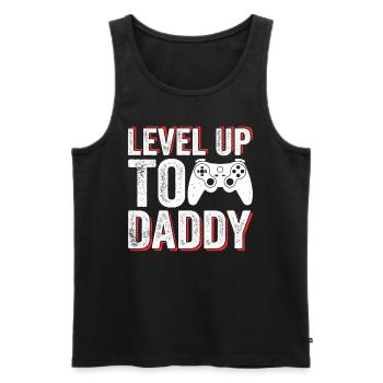 Papa Vater Vatertag - Männer Premium Bio Tank Top - Schwarz - Vorne - Michal (187cm)