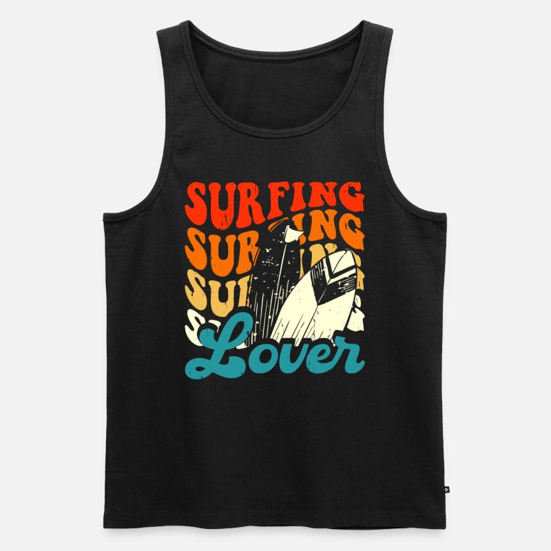 Surfen Surfer - Männer Premium Bio Tank Top - Schwarz