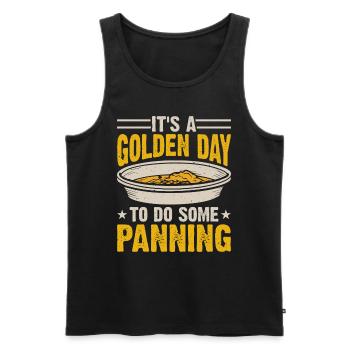 Goldwaschen Goldwäscher Goldschürfer Goldsucher - Männer Premium Bio Tank Top - Schwarz - Vorne - AI Model Male 178 light (178cm)