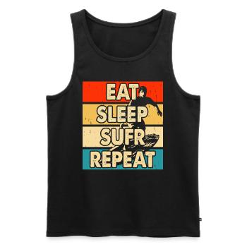 Surfen Surfer - Männer Premium Bio Tank Top - Schwarz - Vorne - Michal (187cm)
