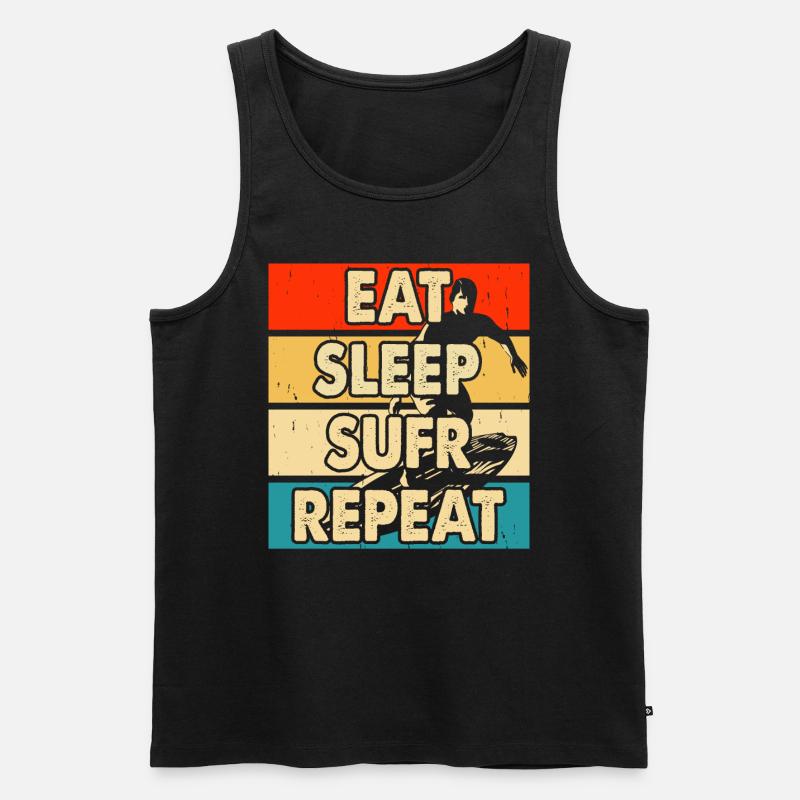 Surfen Surfer - Männer Premium Bio Tank Top - Schwarz