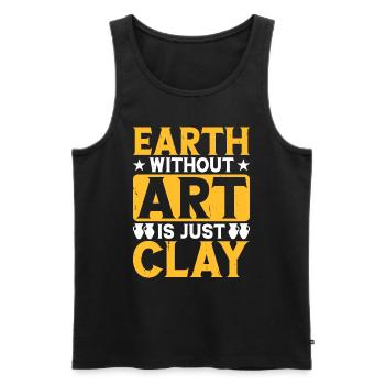 Kunst - Männer Premium Bio Tank Top - Schwarz - Vorne - AI Model Male 178 light (178cm)