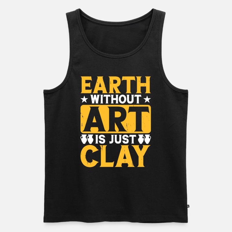 Kunst - Männer Premium Bio Tank Top - Schwarz