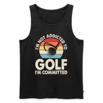 Golf golfeur - Débardeur bio Premium Homme - noir - Devant - Michal (187cm)