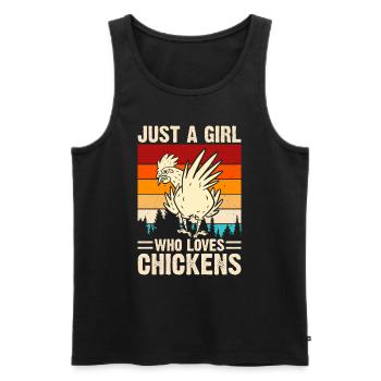 Poulets Poulet - Débardeur bio Premium Homme - noir - Devant - Michal (187cm)