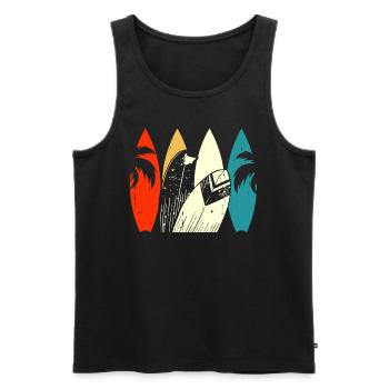 Surfen Surfer - Männer Premium Bio Tank Top - Schwarz - Vorne - Michal (187cm)