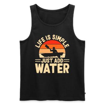 Kayak Kayaker Kayaker - Men's Premium Organic Tank Top - black - Front - AI Model Male 178 light (178cm)