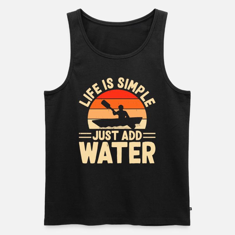 Kajak Kajakfahrer Kajaker - Männer Premium Bio Tank Top - Schwarz