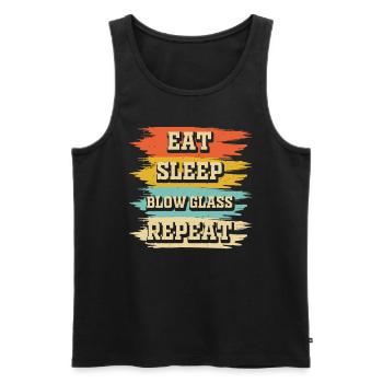 Glassblower - Men's Premium Organic Tank Top - black - Front - AI Model Male 178 light (178cm)