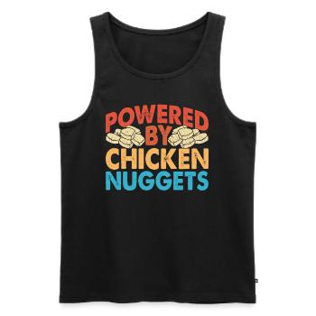 Pépites de poulet - Débardeur bio Premium Homme - noir - Devant - AI Model Male 178 light (178cm)