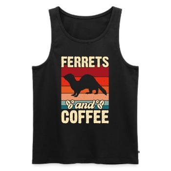 Frettchen - Männer Premium Bio Tank Top - Schwarz - Vorne - Michal (187cm)