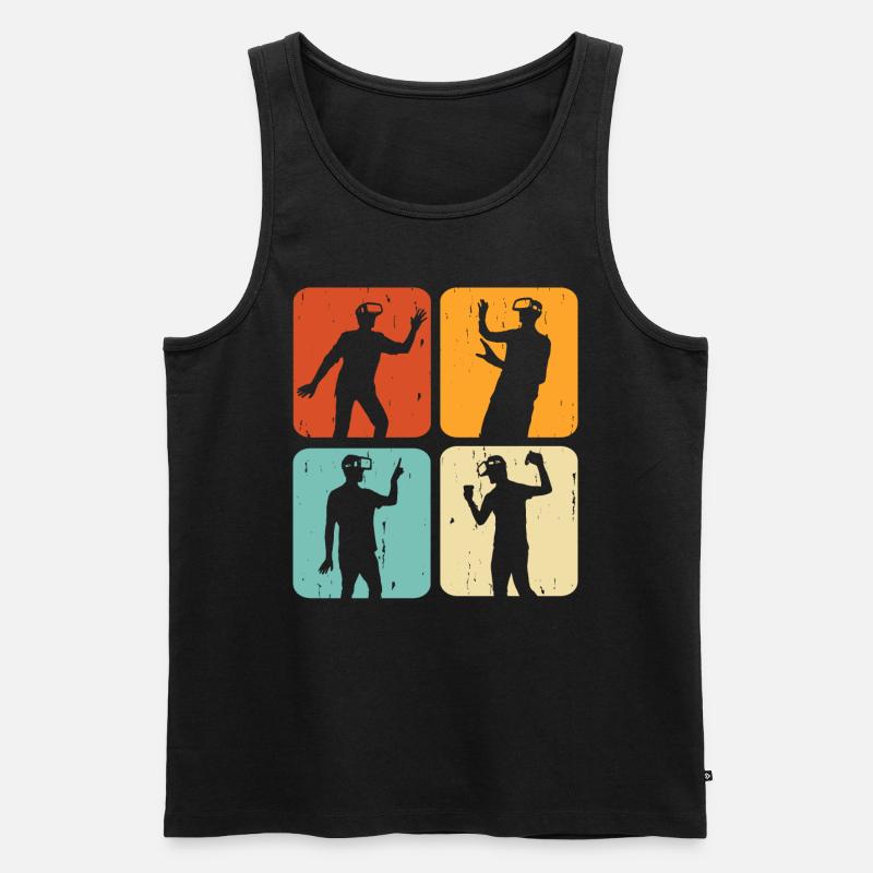 VR Virtuel Reality - Männer Premium Bio Tank Top - Schwarz