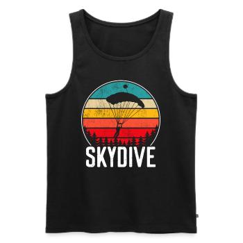 Skydive skydiving - Men's Premium Organic Tank Top - black - Front - Michal (187cm)