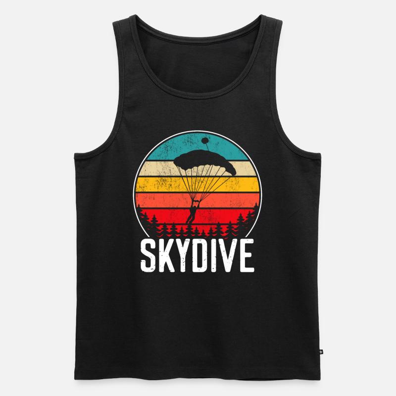 Skydive skydiving - Männer Premium Bio Tank Top - Schwarz