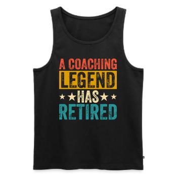 A Coaching Legend Has Retired - Männer Premium Bio Tank Top - Schwarz - Vorne - Michal (187cm)