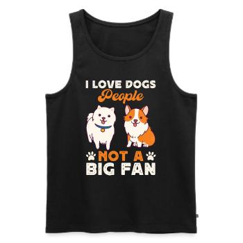 Hunde Hund - Männer Premium Bio Tank Top - Schwarz - Vorne - Michal (187cm)