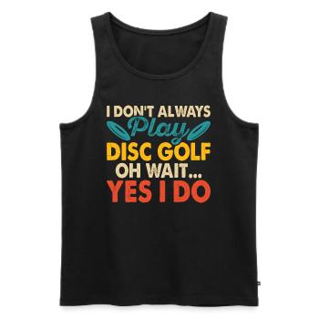 Discgolf Disc Golf - Men's Premium Organic Tank Top - black - Front - AI Model Male 178 light (178cm)