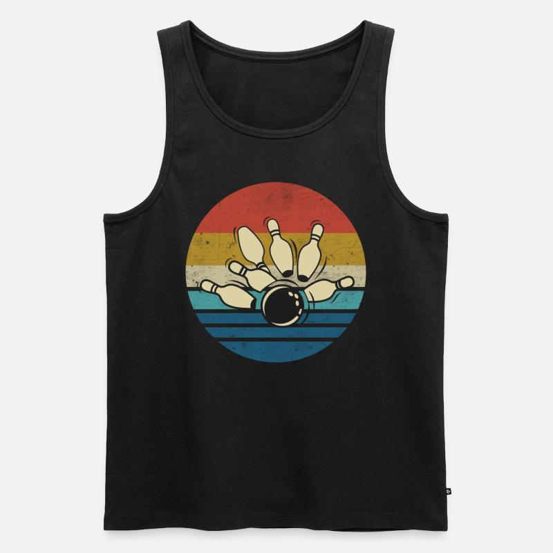 Bowling - Männer Premium Bio Tank Top - Schwarz