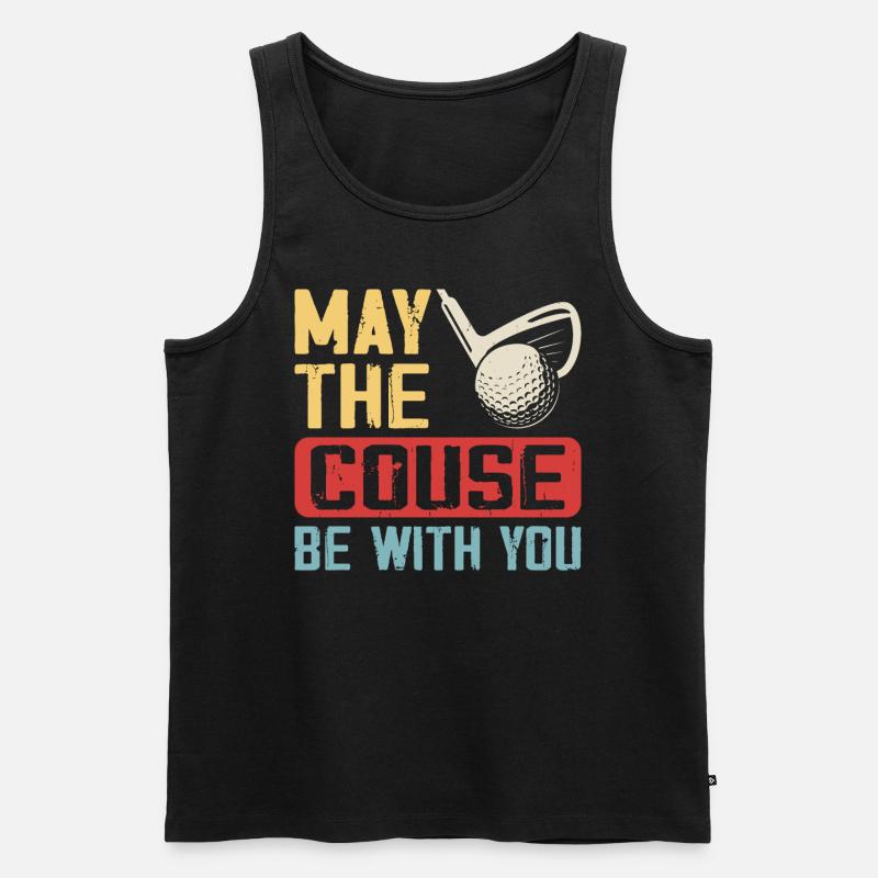 Golf Golfer - Männer Premium Bio Tank Top - Schwarz