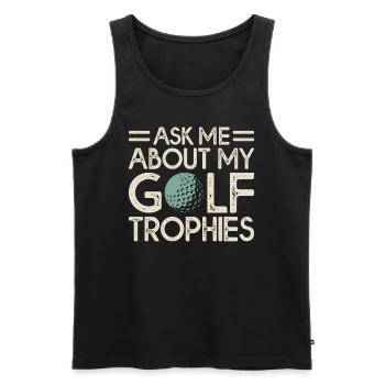 Golf Golfeur - Débardeur bio Premium Homme - noir - Devant - Michal (187cm)