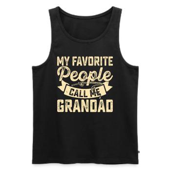 Opa Enkel Enkelin - Männer Premium Bio Tank Top - Schwarz - Vorne - Michal (187cm)