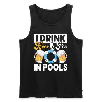 Schwimmen Schwimmer - Männer Premium Bio Tank Top - Schwarz - Vorne - Michal (187cm)