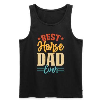 Papa Chevaux - Débardeur bio Premium Homme - noir - Devant - Michal (187cm)