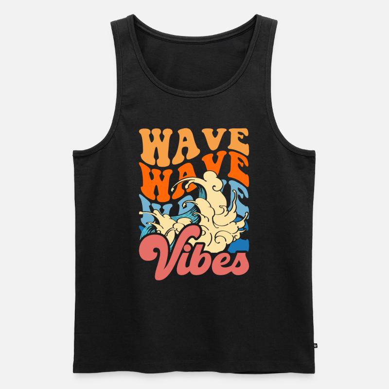 Surfer Surfen - Männer Premium Bio Tank Top - Schwarz