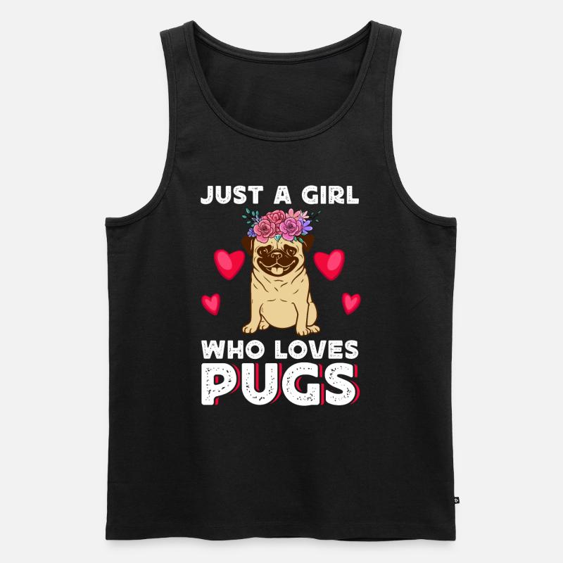 Mops - Männer Premium Bio Tank Top - Schwarz