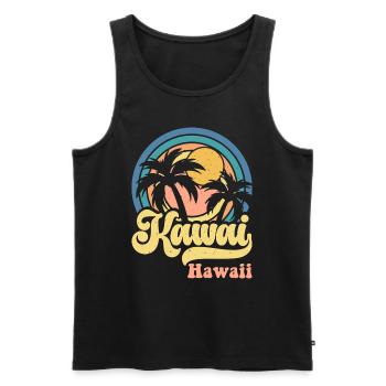 Hawaii - Männer Premium Bio Tank Top - Schwarz - Vorne - Michal (187cm)