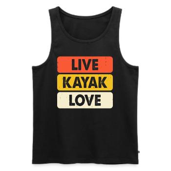 Kayak Kayaker Kayaker - Men's Premium Organic Tank Top - black - Front - AI Model Male 178 light (178cm)