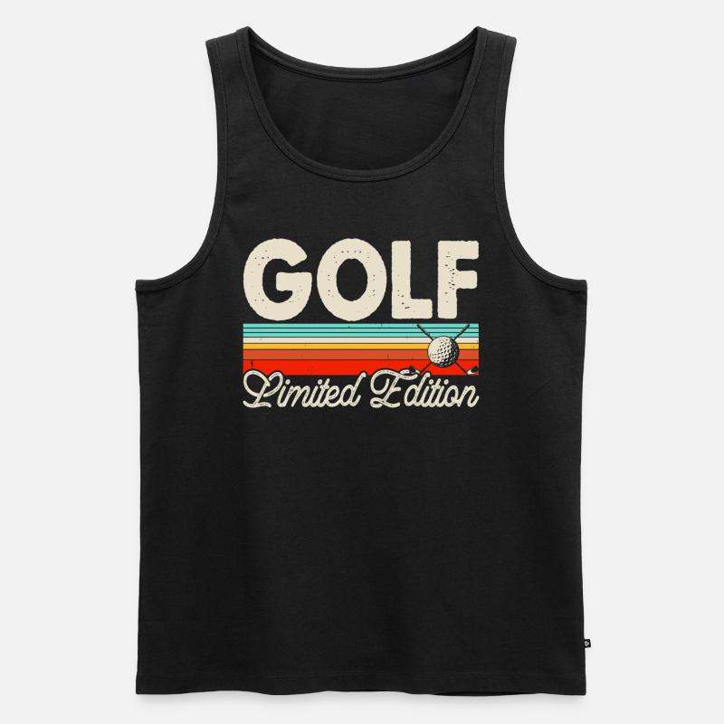 Golf Golfer - Männer Premium Bio Tank Top - Schwarz