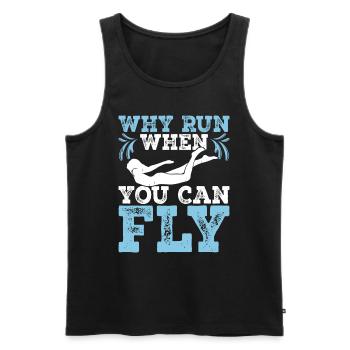 Schwimmen Schwimmer - Männer Premium Bio Tank Top - Schwarz - Vorne - Michal (187cm)