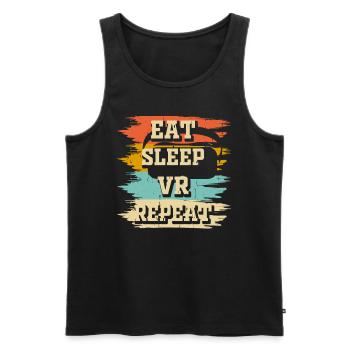 VR Virtuel Reality - Männer Premium Bio Tank Top - Schwarz - Vorne - AI Model Male 178 light (178cm)