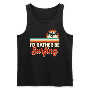 Surfer Surfen - Männer Premium Bio Tank Top - Schwarz - Vorne - Michal (187cm)