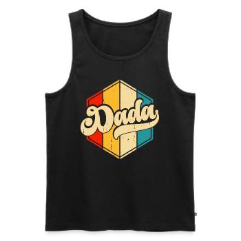 Papa Vater Vatertag - Männer Premium Bio Tank Top - Schwarz - Vorne - Michal (187cm)