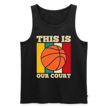 Basketball Basketballer - Männer Premium Bio Tank Top - Schwarz - Vorne - Michal (187cm)