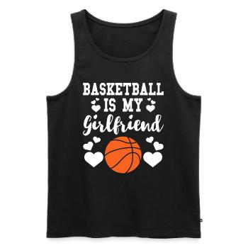 Basketball Basketballer - Männer Premium Bio Tank Top - Schwarz - Vorne - Michal (187cm)