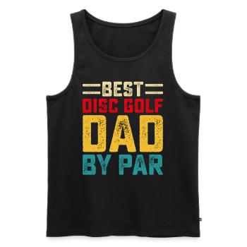 Discgolf Disc Golf Papa Vater - Männer Premium Bio Tank Top - Schwarz - Vorne - AI Model Male 178 light (178cm)