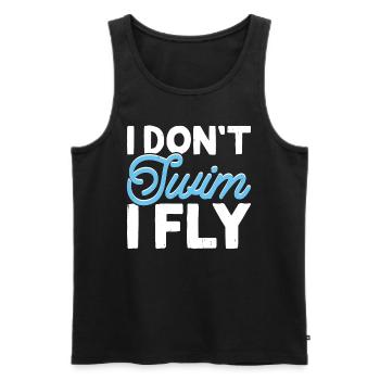 Swimming Swimmers - Men's Premium Organic Tank Top - black - Front - Michal (187cm)