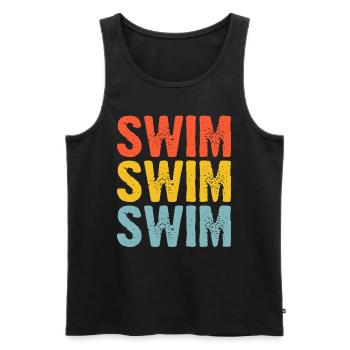 Swimming Swimmers - Men's Premium Organic Tank Top - black - Front - Michal (187cm)