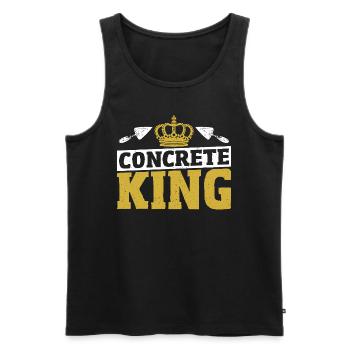 Betonarbeiter Concrete Kings - Männer Premium Bio Tank Top - Schwarz - Vorne - AI Model Male 178 light (178cm)